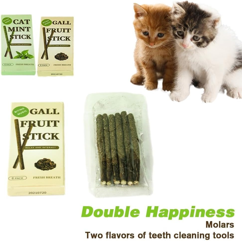 2 Box Silvervine Sticks for Cats, Matatabi Silvervine Sticks for Indoor Cats,Catnip Sticks, Teething Interactive Wand Toys for Cats,Cat Accessories,