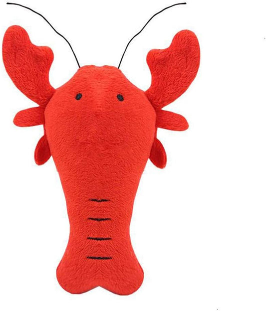 1PC Soft Plush Dog Toy Cartoon Lobster Crab Dog Squeaker Toy Interactive Puppy Toy for Small Dogs