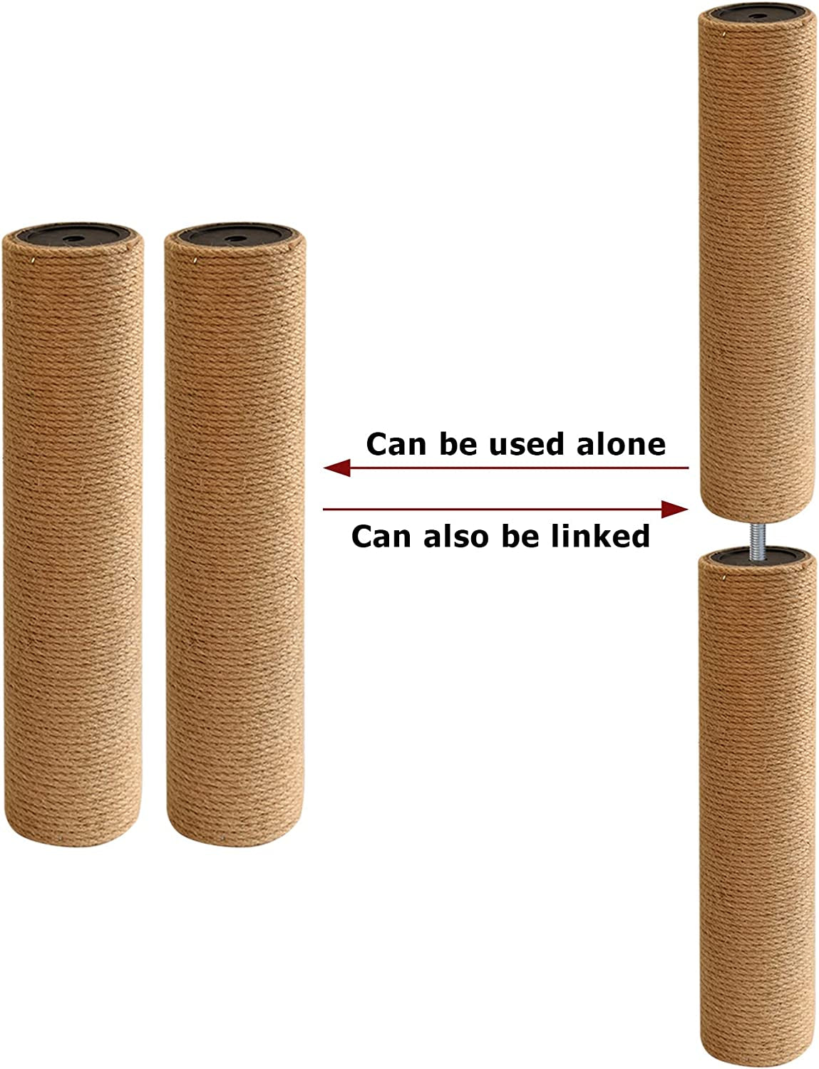 M8 M10 15.94*3.39Inch Cat Scratching Post Replacement for Indoor Cats,Spare Scratch Posts for Cat Tree, Cat Scratcher Refills Parts (M10/Bold Posts/2 Pcs) 101