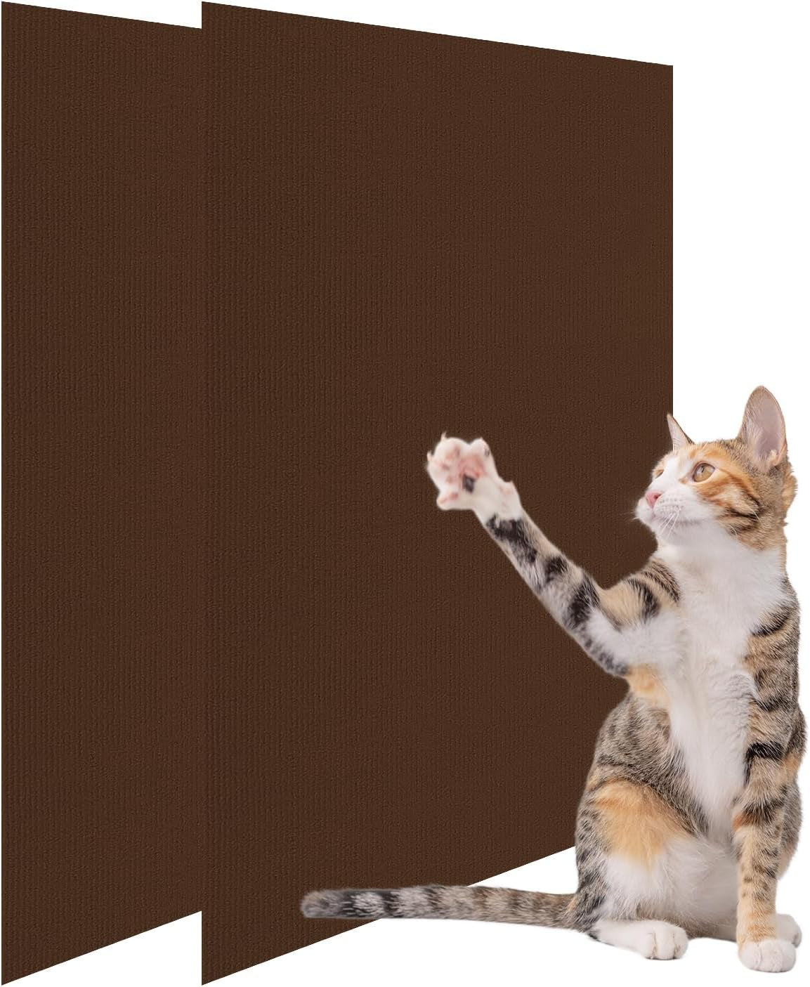 Large 78.7"X15.8" Cat Scratching Mat - Trimmable Self-Adhesive Carpet for Replacement Pads, Covering Posts, and Furniture Protection (Beige, 1PACK)