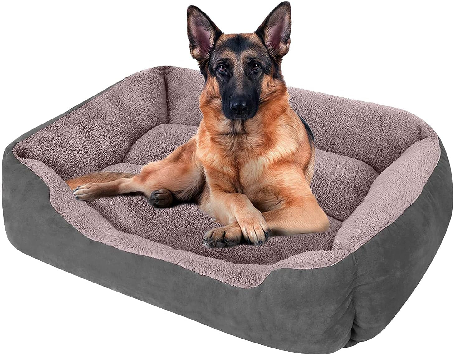 CLOUDZONE Dog Bed for Large Dogs, Large Dog Bed Machine Washable Rectangle Breathable Soft Padding with Nonskid Bottom Pet Bed for Medium and Large Dogs or Multiple