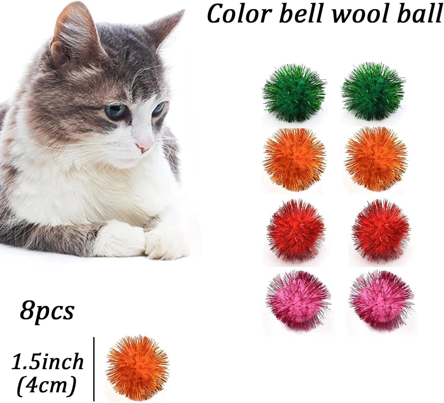 25PCS Cat Toy Kitten Toys for Indoor Cats,Cat Toy Set Including Cat Butterfly Wand Toy,Catnip Ball,Cat Spring Toy,Cat Door Hanging Toy,Cat Crinkle Balls,Sparkle Ball for Cat, Kitty