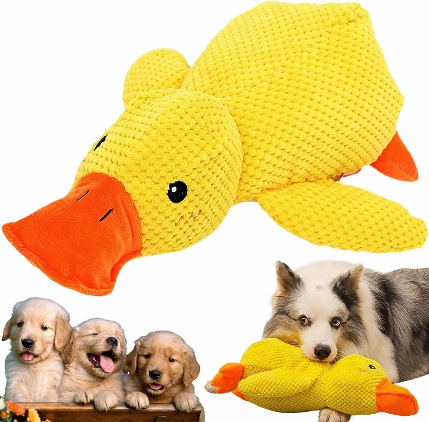 2024 the Mellow Dog,Calming Duck Dog Toy,The Mellow Dog Calming Pillow,The Mellow Dog Duck,Mellow Dog Calming Duck (Yellow)