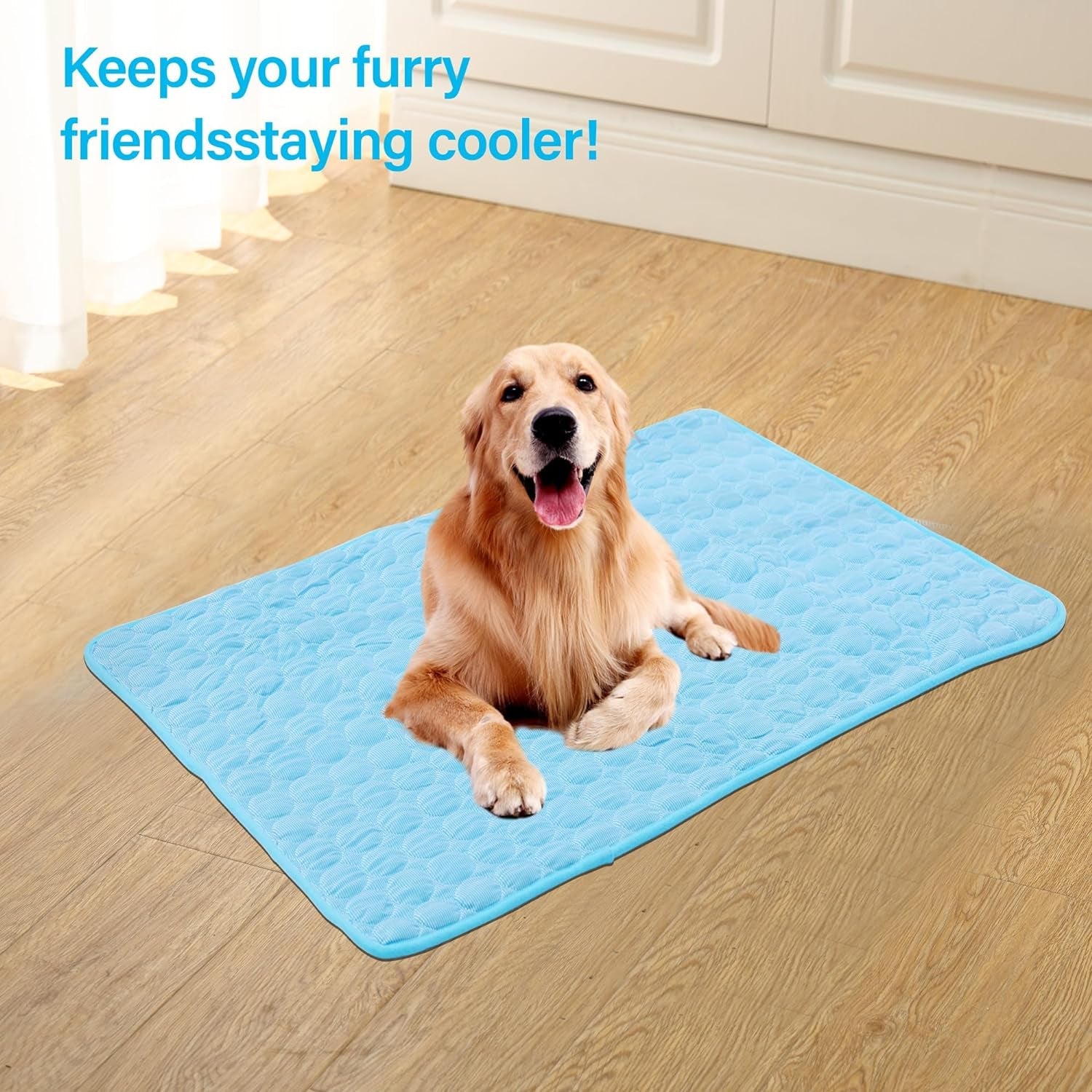 Cooling Mat for Dogs, Summer Cooling Pads Pet Cooling Mat Outdoor for Dogs Easy Carry Keep Your Pet Cool, Machine Washable (X-Large)