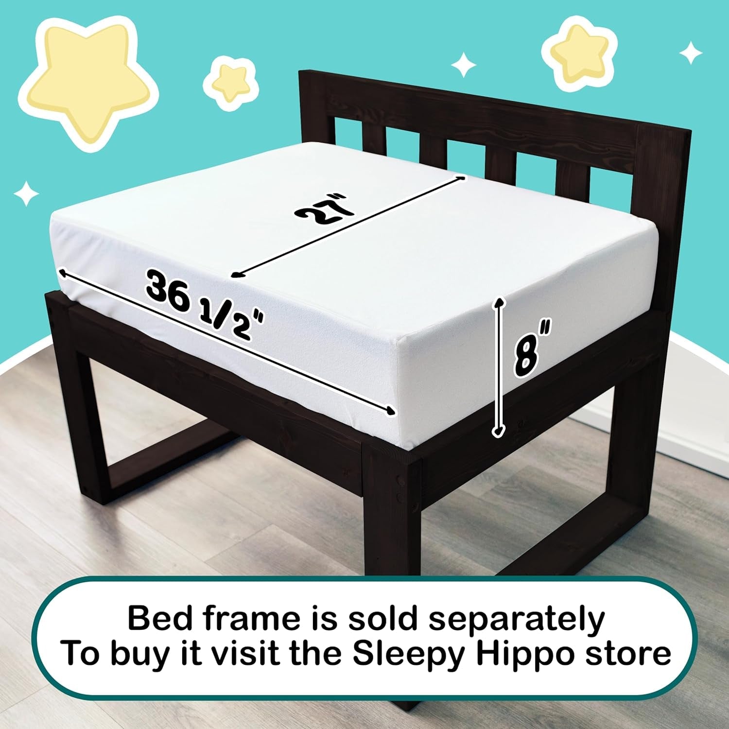 MATTRESS ONLY- Bedside Pet Bed Cosleeper- Dog Bassinet- Dog Bed Extension Attached to Human Bed- Platform Dog Bed- Raised Dog Bed Co Sleeper- Tall Dog Bed- Human Dog Bed (Standard)