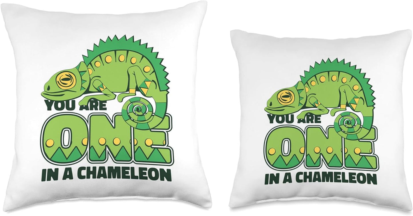 You Are One Panther Veiled Lover Chameleon Throw Pillow, 16X16, Multicolor