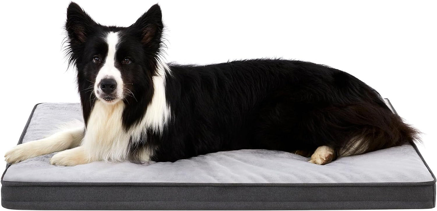 Made4Pets Dog Beds for Medium Dogs, Egg Memory Foam Large Dog Bed with Removable Cover, Waterproof Pet Bed Mattress for Large Cats, Washable Plush and Cool Cover, 34 X 25 Brown