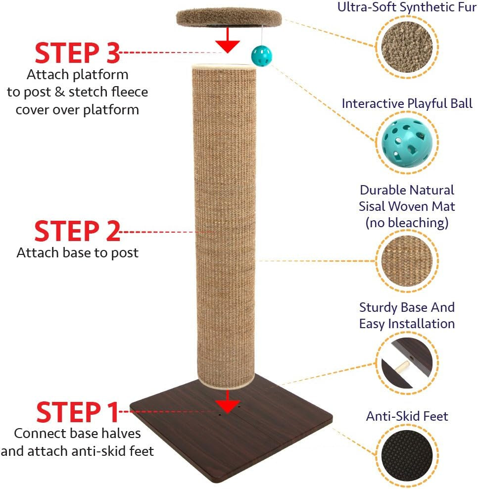 Kitty City Sisal Post Cat Scratchers, Perch Cushion, and Replacement Parts