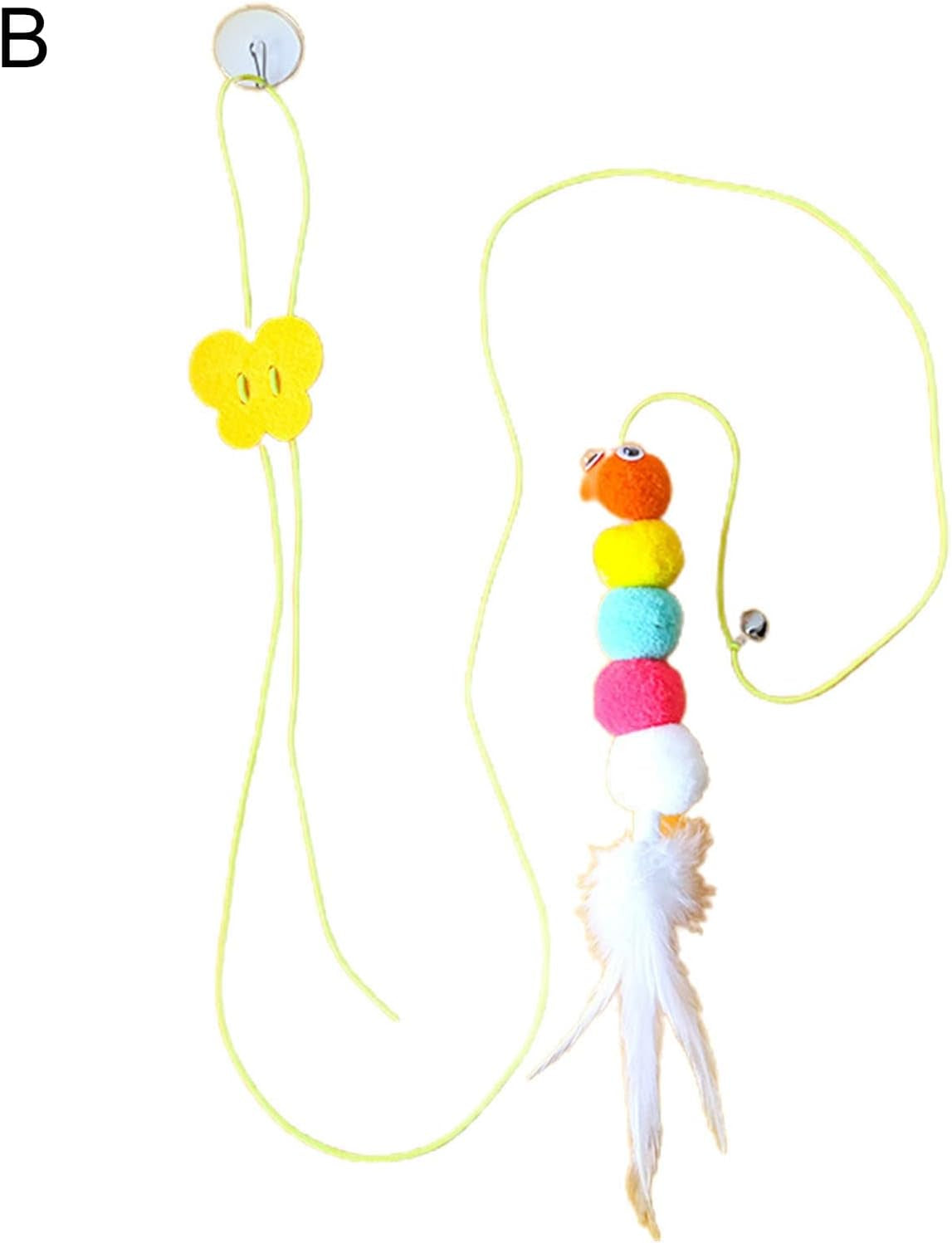 200Cm Cat Teaser Toy Ring Bell Popular Stress Relief Cat Catnip Swing Toy B