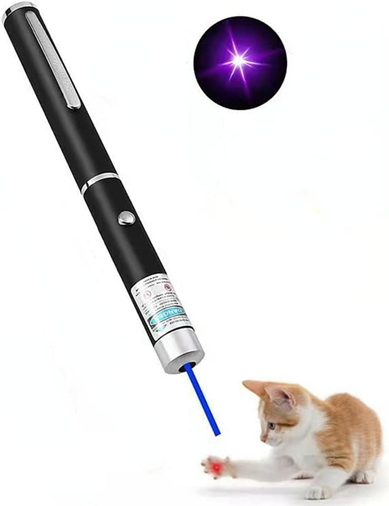 3 Pcs Laser Pointer for Cats Dogs Cats Laser Pointer Pet Interactive Toys Laser Presentation Remotes Red Green Purple Light (3 PCS Pack Color Mixed, without Battery)