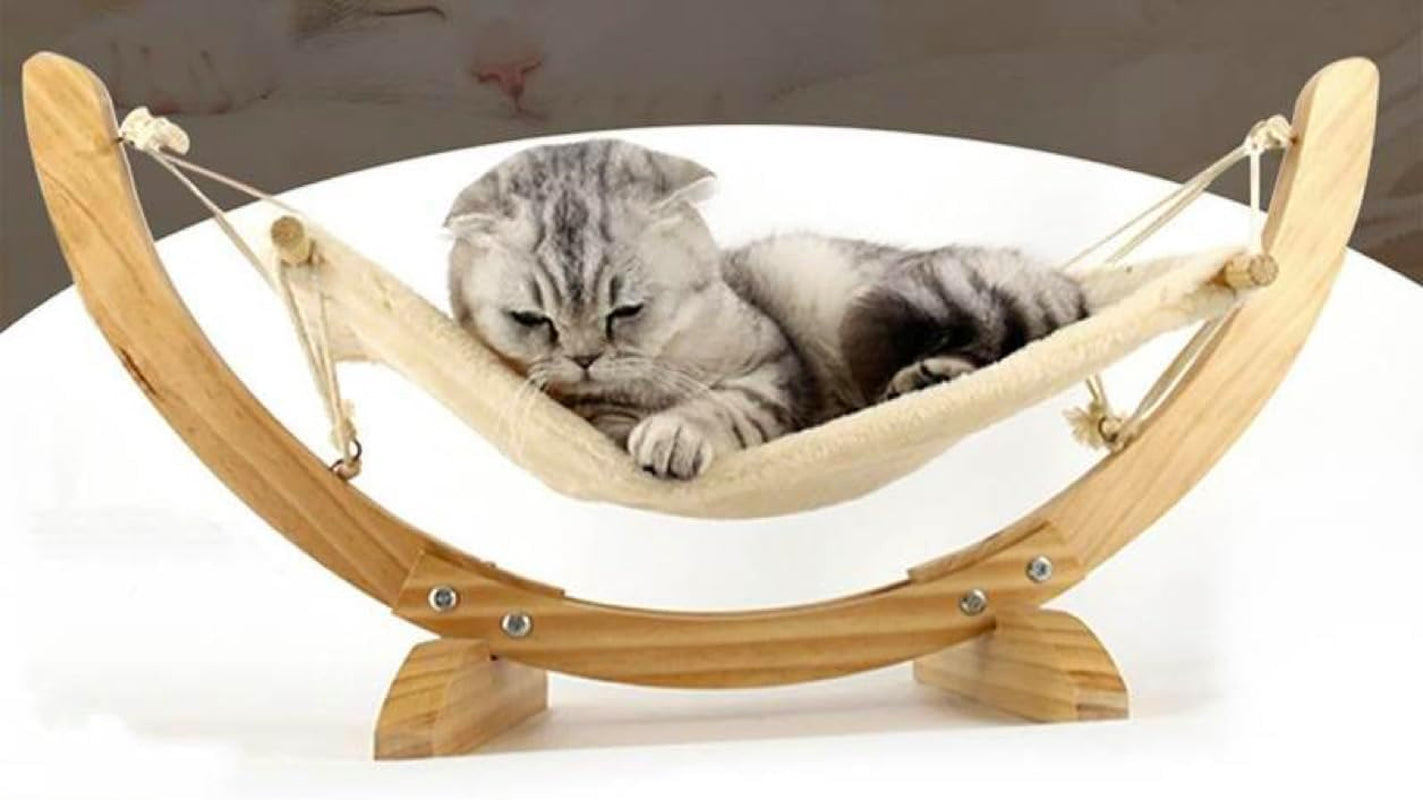 Cat Bed, Super Aesthetic Pet Hammock, Perfect for Cats and Small Dogs, Durable and Breathable, Easy to Assemble, Dog Bed