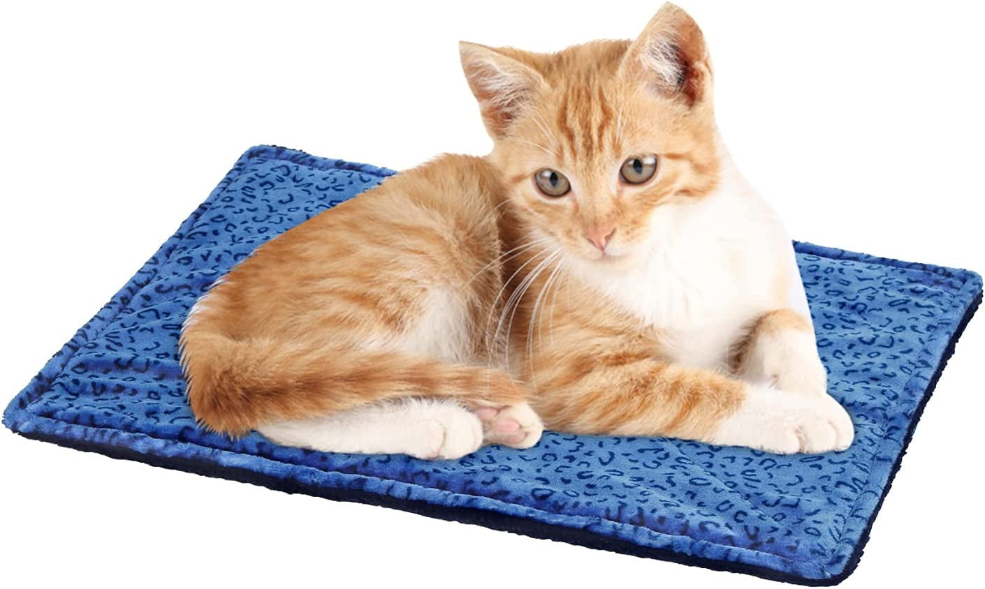 MARUNDA Self Warming Cat Bed,Super Soft Dog Bed Crate Bed Blanket, Self Heating Cat Pad, Thermal Cat and Dog Warming Bed Mat.