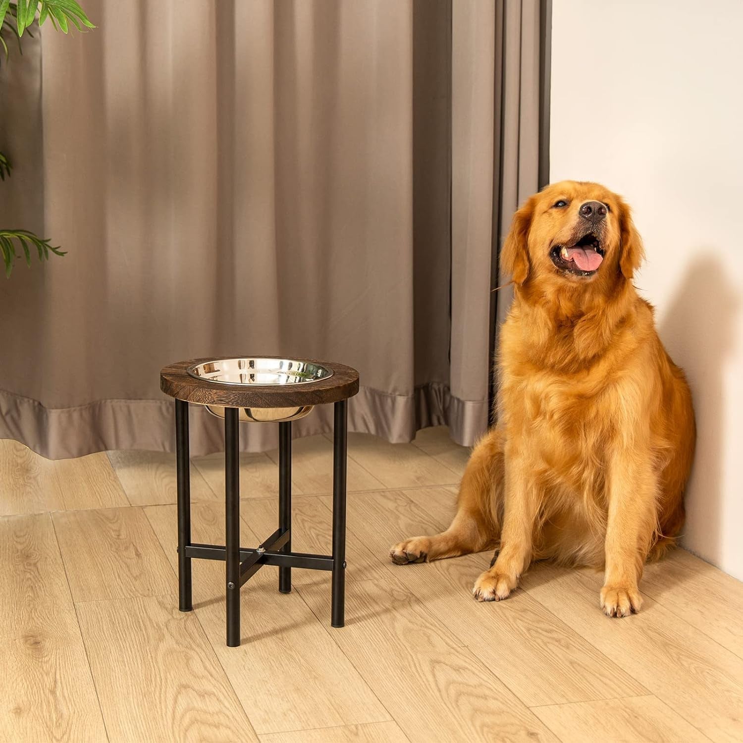 Yangbaga Large Dog Feeding Station, Extra High Elevated Dog Bowl with Durable Metal Legs, Raised Dog Food&Water Feeder, Comes with a Big Stainless Steel Bowl for 13 Cups of Water or 35 Oz of Dog Food