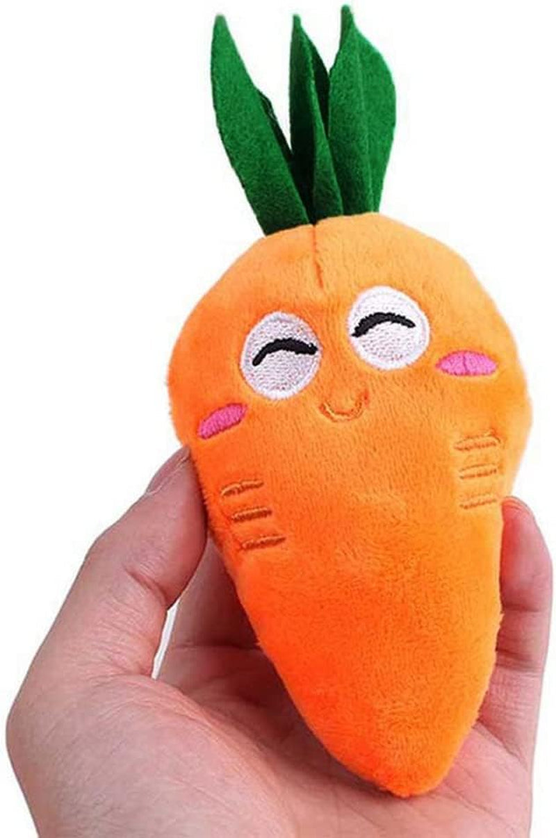 1Pc Soft Dog Toys Cute Carrot Plush Chew Squeaker Sound Pet Puppy Supplies Durable Plush Dog and Cat Toys with Multi-Squeaks