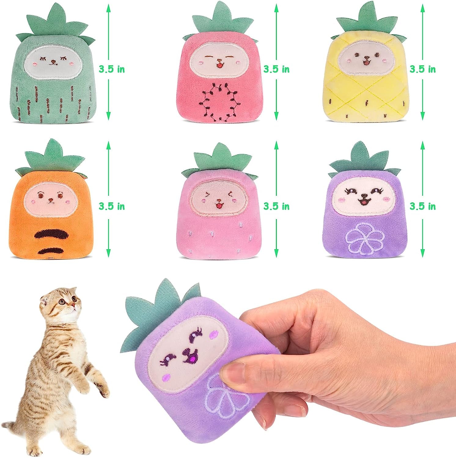 11 Pack Catnip Toys for Cats Kittens Kitty Interactive Cat Chew Toy,