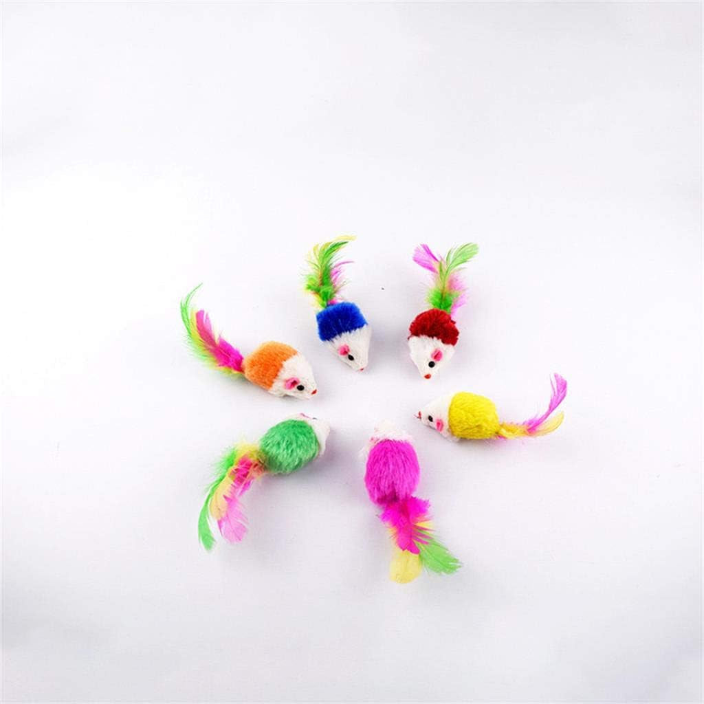 20Pcs Funny Pet Cat Toy, Cat Toys Kitten Toys Assortments Catnip Fish, Interactive Cat Feather Toy, Mylar Crincle Balls, Cotton Mice, Fluffy Mouse Rainbow Balls Bells Toys, for Chewing Playing