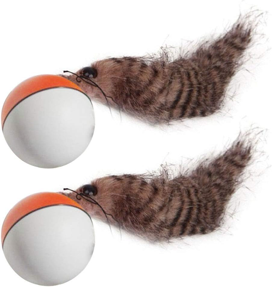 2Pcs Small Dog Toy Cat Toys Kitten Toy Weasel Ball Puppy Dog Toys Pet Puppy Toy Dog Exercise Cat Mouse Toy Cat Mice Toys Kitten Balls Cat Exercise Product Funny Cat