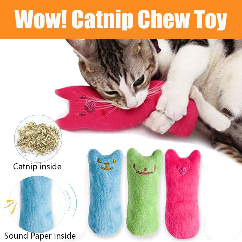 12 Pcs Catnip Toys for Indoor Cats Catnip Mouse Cat Kicker Toys for Indoor Cats Teaser Wand Toy