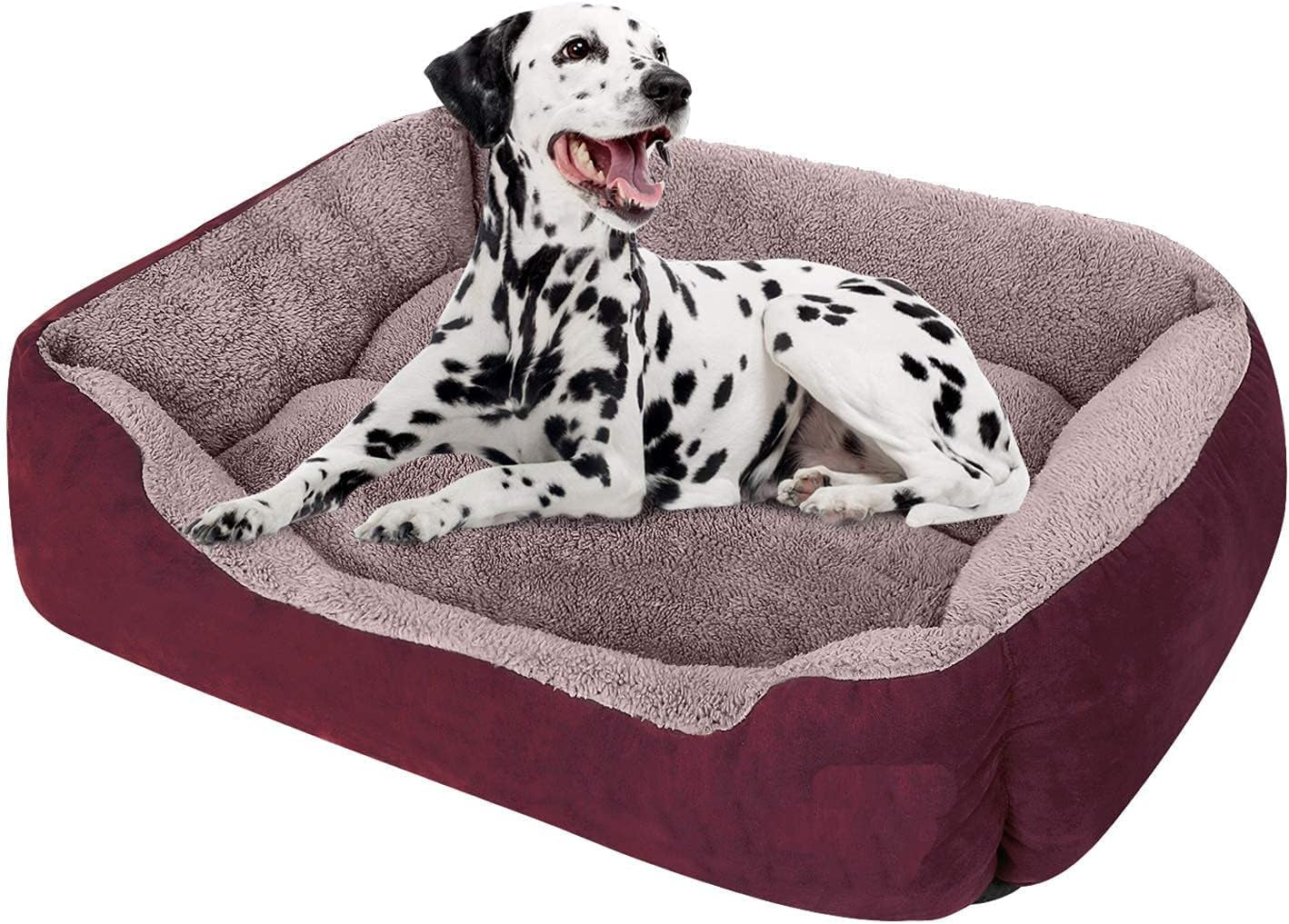 CLOUDZONE Dog Bed for Large Dogs, Large Dog Bed Machine Washable Rectangle Breathable Soft Padding with Nonskid Bottom Pet Bed for Medium and Large Dogs or Multiple