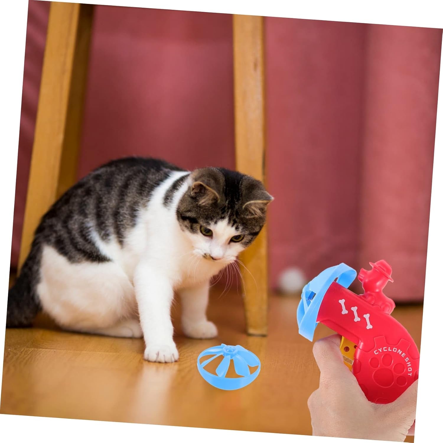 2Pcs Funny Cat Toy Set Flying Saucer Shooter Cat Toy for Boy Toy Disk Launcher Toy Interactive Dog Toy Boys Suits Outdoor Toy Chew Toys for Kids Brain Toy to Rotate Abs Sports Pet