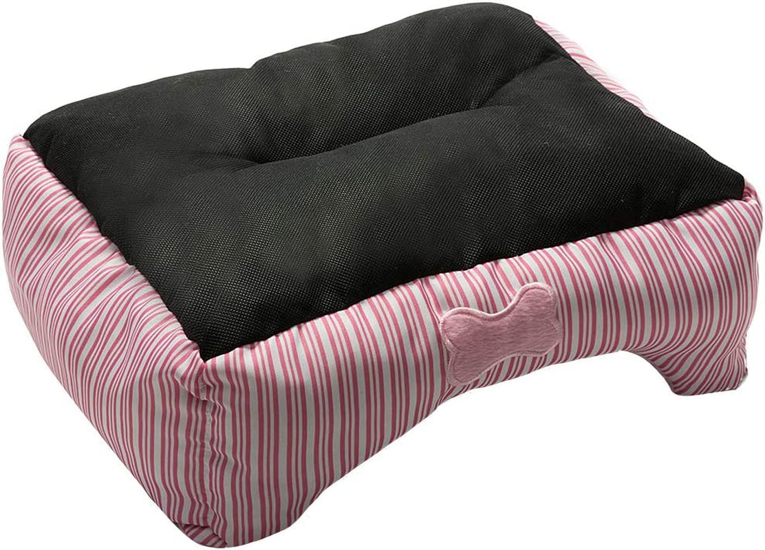 Hollypet TC Fabric Plush Small Dog Cat Bed Self-Warming Pet Bed, Pink