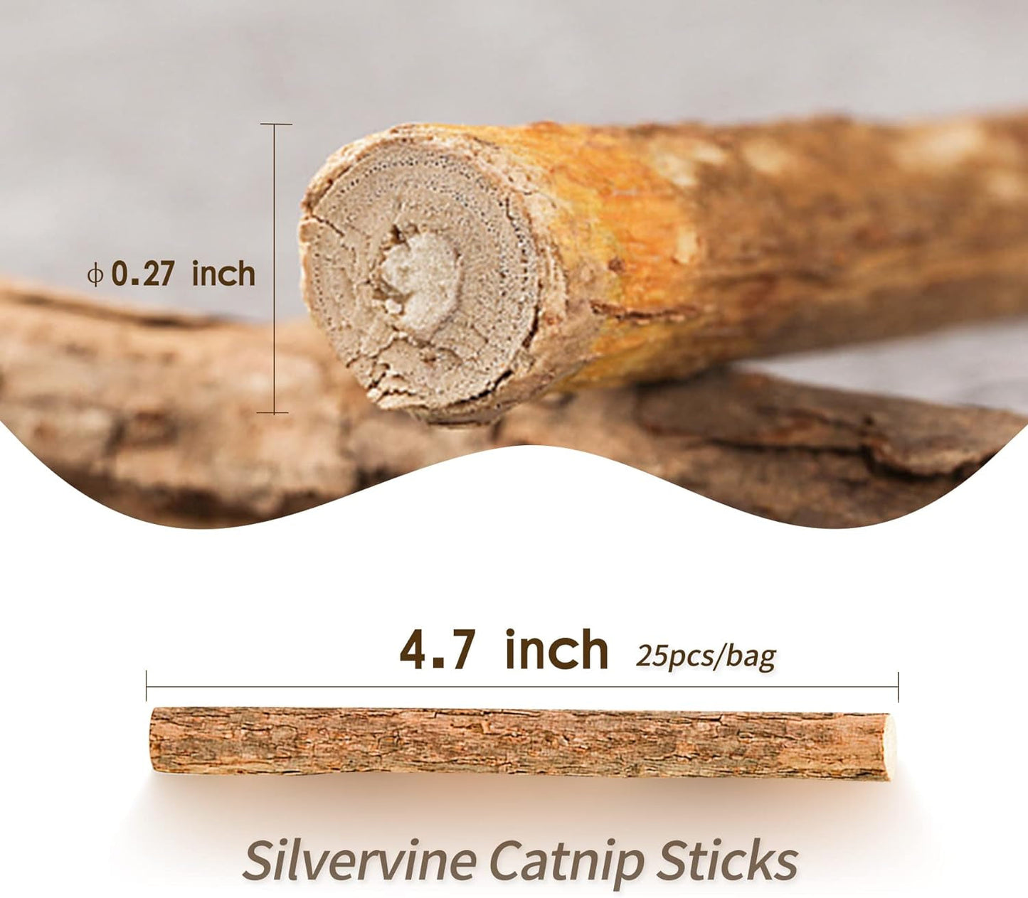 24Pcs/Pack Silvervine Cat Chew Sticks, Natural Cat Toys, Chew Toys for Kittens Kitty Cats, Matatabi Sticks, Teeth Cleaning Toys