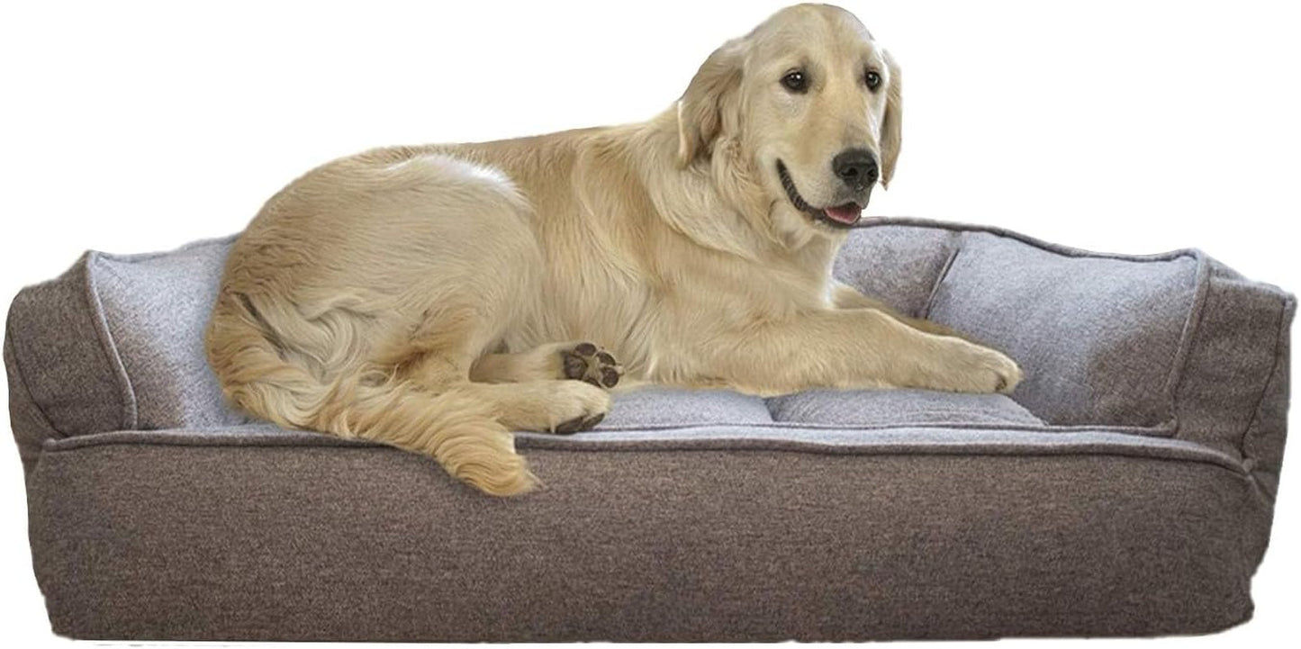 Arlee 59-40260DRZ Memory Foam Memory Foam Sofa Style Pet Bed, Small/Medium, Walnut Tan 41.0" L X 33.0" W X 12.0" Th