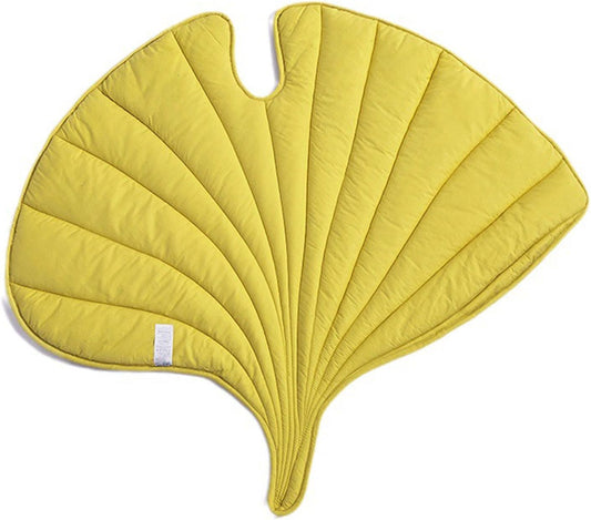 3D Leaves Shaped Pet Blanket Double Sided Leaf Baby Cushion Leaf Shaped Blanket Pet Blanket Cushion for Dog and Cat Yellow Leaf Shaped Warm Soft Washable Cotton Crawling Cushion