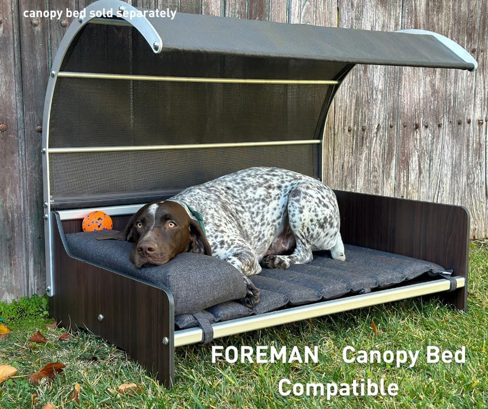 Foreman Foldable Outdoor Indoor Waterproof Heavy Duty Dog Bed Foam Mattress, Durable Water Resistant, Portable and Camping Travel Pet Mat, XXL 48"-30", Gray