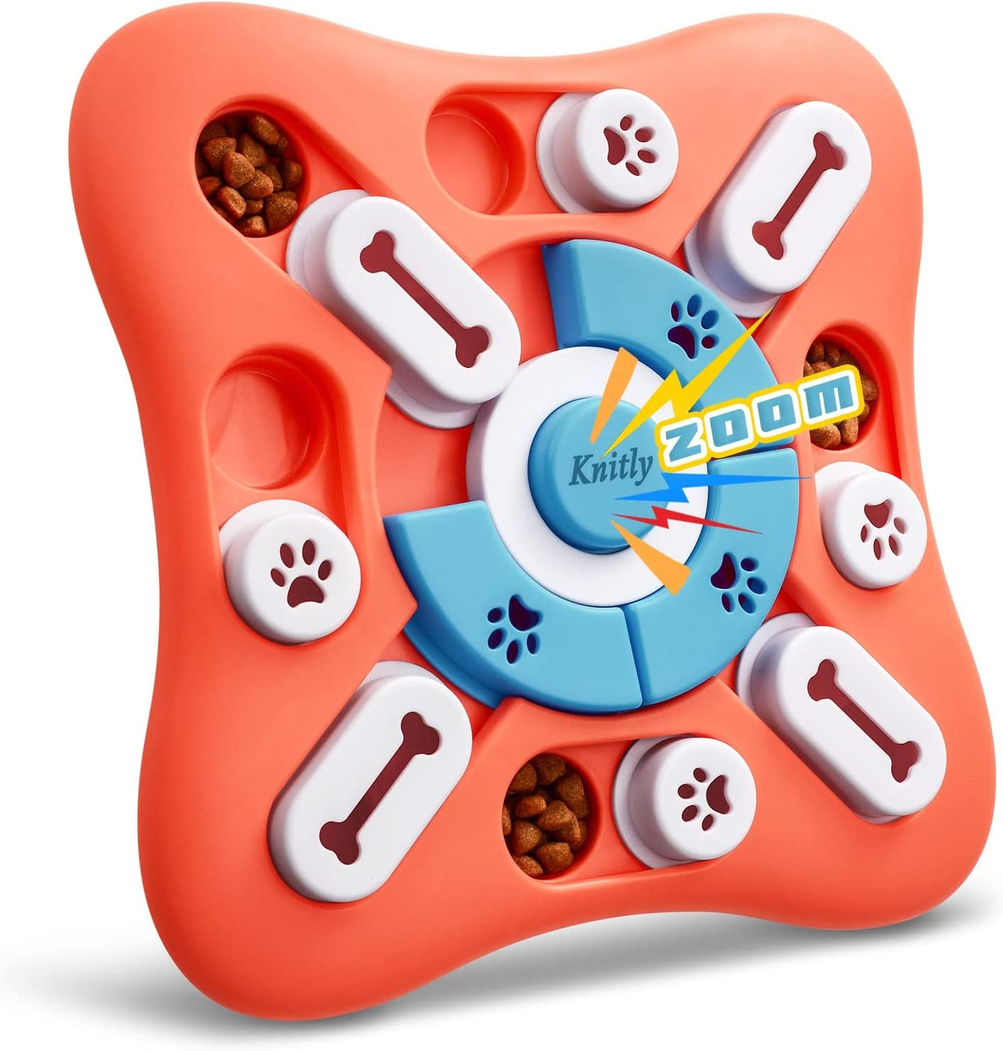 Knitly Dog Puzzle Toys for Large Medium Small Smart Dogs, Interactive Dog Toys for Boredom and Stimulation, Dog Enrichment Toys with Squeak Design，Dog Treat Puzzle Gift for Fun Slow Feeder