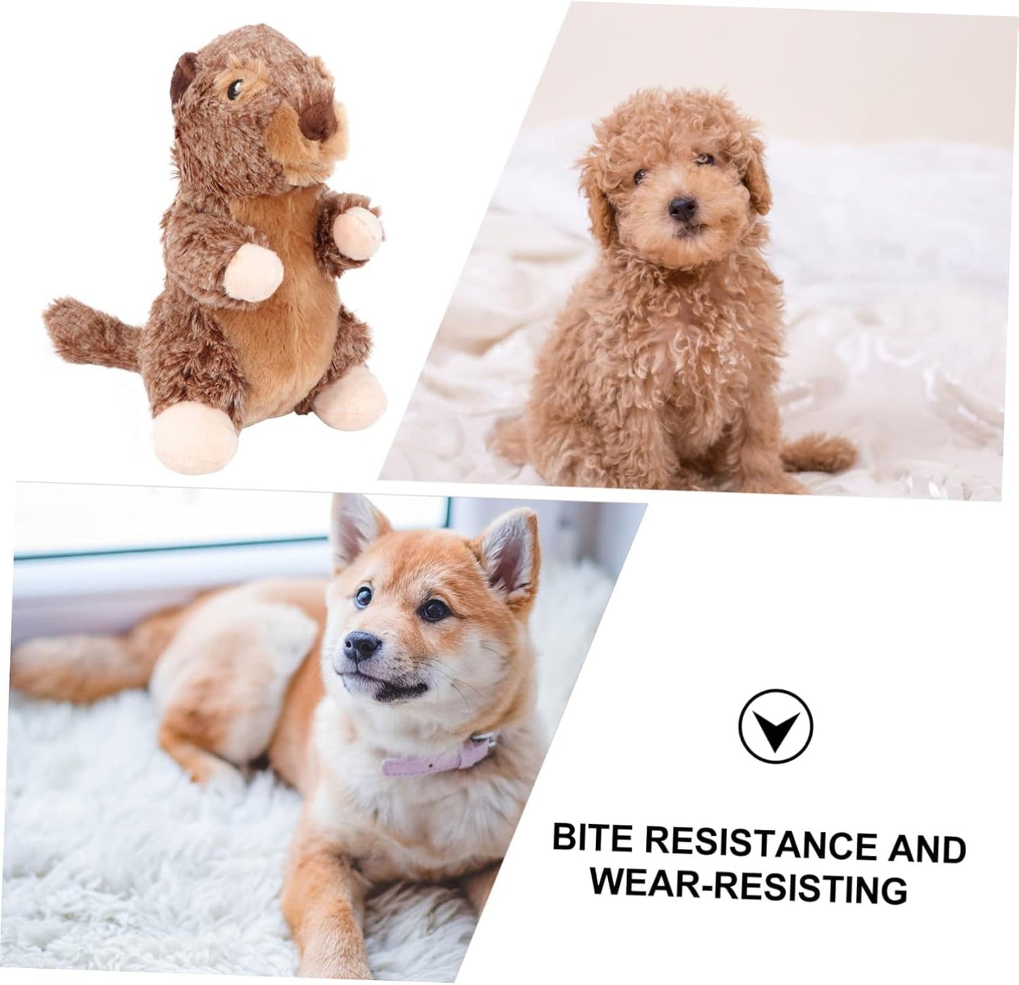 2 Pcs Pet Plush Toys Vocalize Dog Teeth