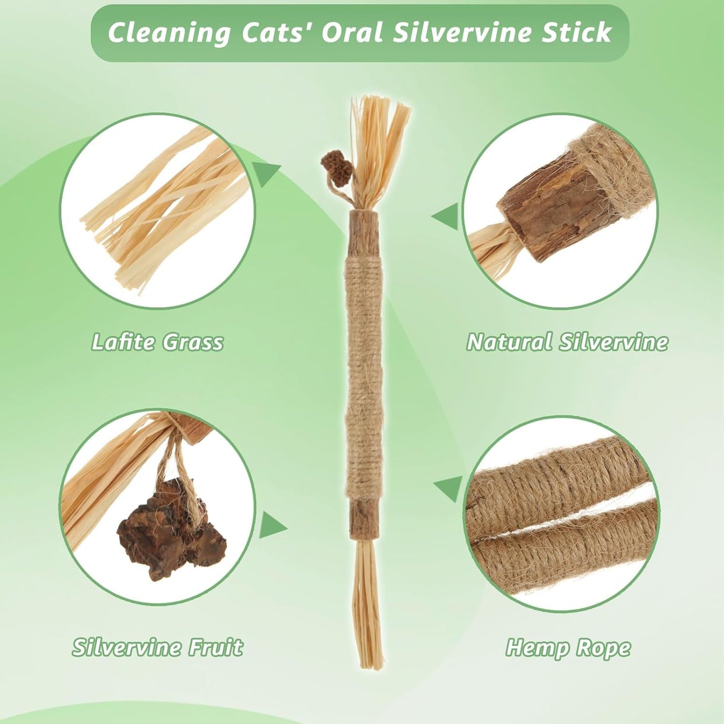 20Pcs Silvervine Sticks for Cats, Cat Chew Sticks, Natural Catnip Toys for Kittens Dental Care, Calm Cat Anxiety and Stress, Increase Appetite Cat Toys