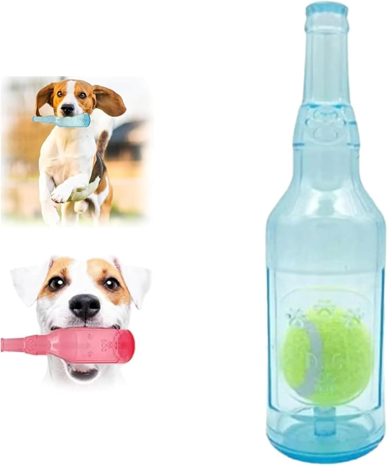 Crunchnplay Bottle Toy,Bottle Chew Toys for Dogs,Water Bottle Toys for Dogs,Dog Toy Water Bottle (Blue)