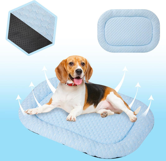 Dog Crate Cooling Mat for Medium,Summer Cat Blankets,Washable Non Slip Dog Mattress Suitable for Small Pets