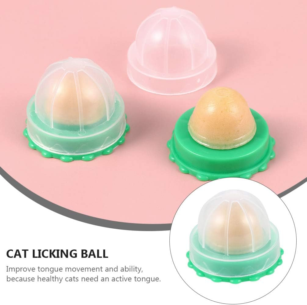 10Pcs Cat Snack Heathy Licking Nutrition Gel Energy Ball Catnip Cat Treats Toy Pet Supplies (Random Flavor)