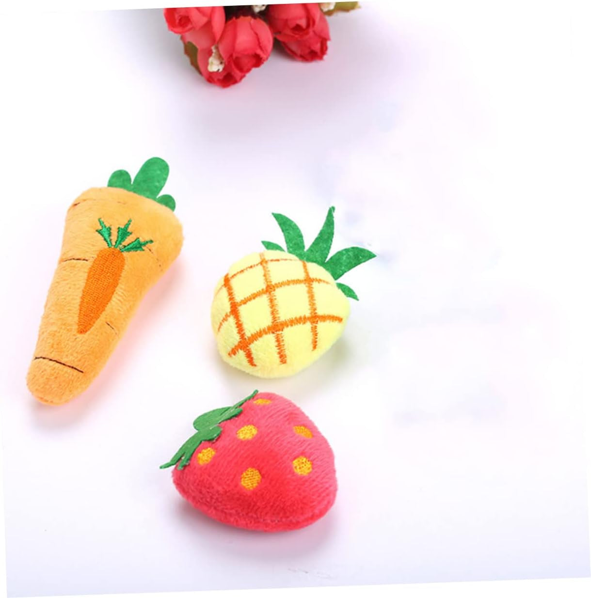 30 Pcs Plush Pineapple Toy Catnip Toy Pet Companion Toy Stuffed Toy Toys Cat Fetch Toy Pet Playing Toy Chew Toy Pet Doll Toy Pet Fruit Toy Strawberry Indoor Cat Baby Plush Toy