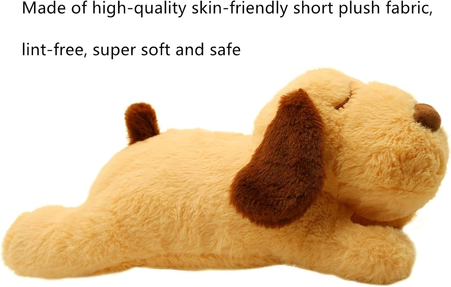 3T Group Heartbeat Dog Toy for Puppy Dog Toys with Heartbeat for Puppies Heartbeat Puppy Toy for Crate Calming Toys Stuffed Animal with Heartbeat Dog Pillow Toys Sleep Aid Toy (Yellow)