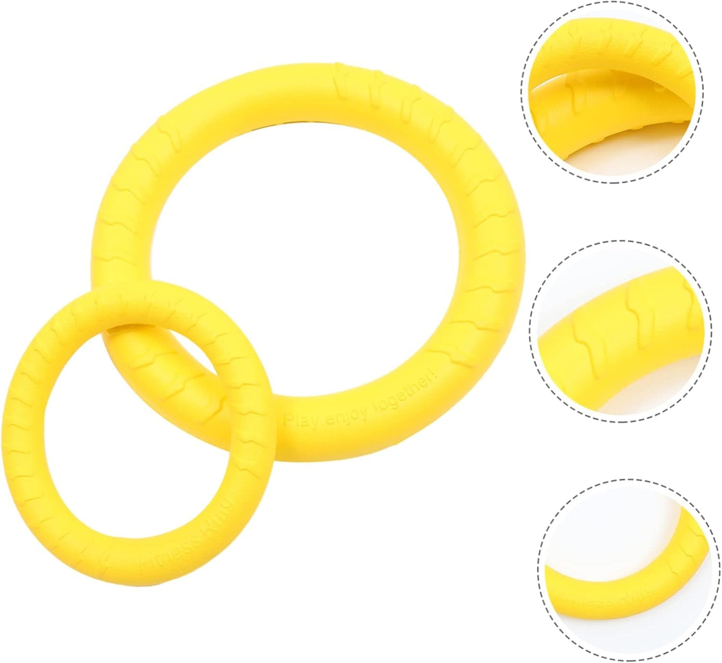 2Pcs Dog Bite Training outside Toys Dog Tooth Cleaning Toys Puppy Teething Toys Teeth Cleaning Dog Toy Puppy Flying Discs Outdoor Playset Dog Ring Toy Eva Tension Ring 28C Flexible