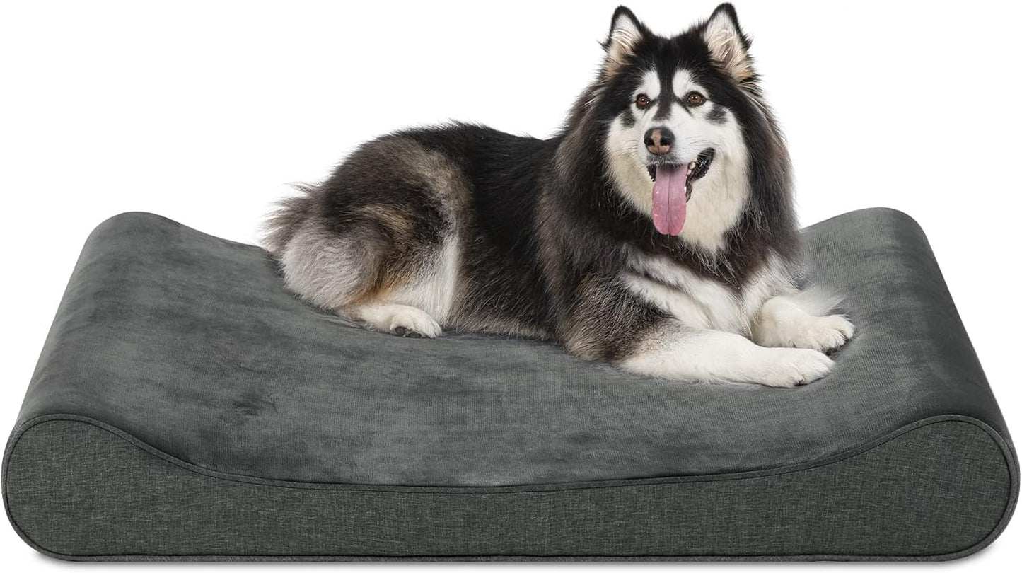 Large Dog Bed Mat, 36"X24"X5.5", Velvet Material, Waterproof Lining, Non-Slip Base