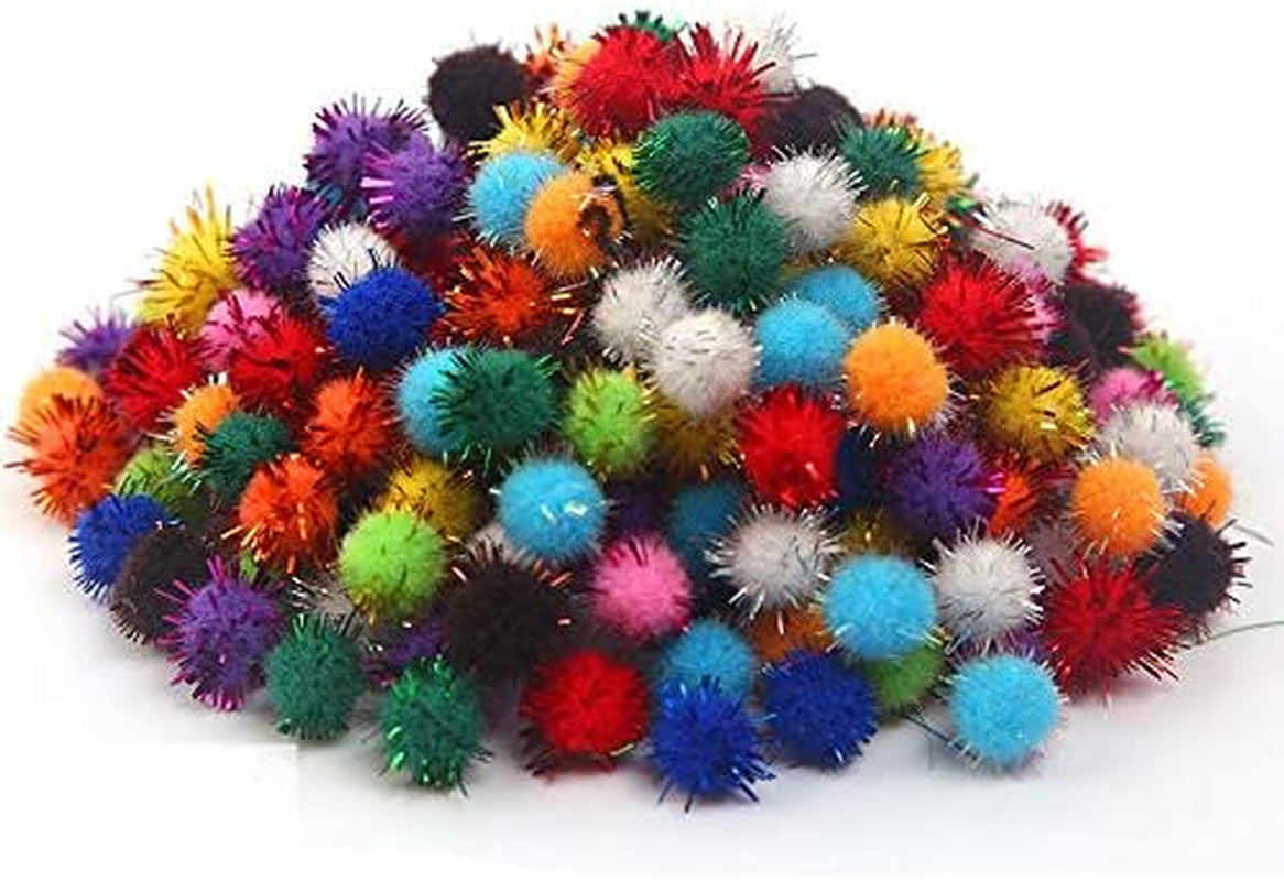 1.5" Sparkle Balls My Cat'S Favorite Toy Pom Pom Balls - 50 Pack