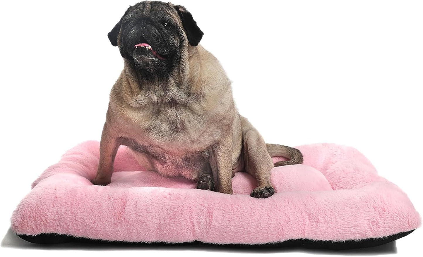 30 Inch Dog Crate Bed Pink Soft Cozy 30X19 Dog Crate Bed Bottom anti Slip,Deluxe Plush Dog Crate Bed Washable,Fluffy Breathable Cute Dog Kennel Beds for Crates Fit Pet up to 30 Lbs