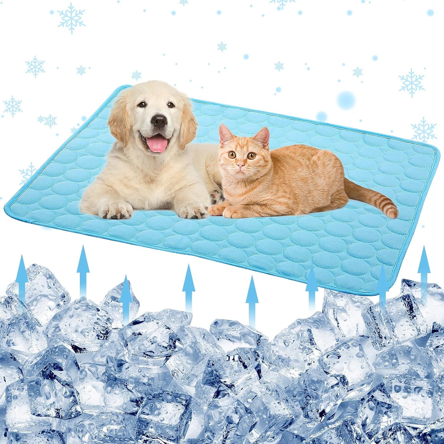 Dog Cooling Mats Pet Cooling Mats Dog Sleeping Mats Dog Cooling Pads Dog Bed Mats Cat Bed Mats Cats Cooling Pad Cool Self Cooling Mat Pet Summer Cooling Mat Sleeping Pad(28X40''/70X100Cm, Coffee)