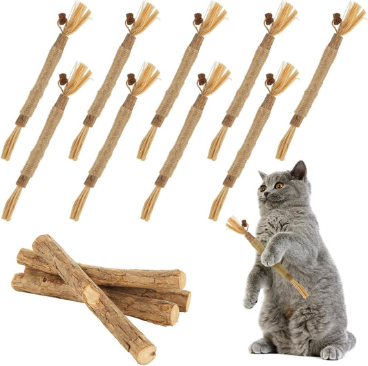 20Pcs Silvervine Sticks for Cats, Cat Chew Sticks, Natural Catnip Toys for Kittens Dental Care, Calm Cat Anxiety and Stress, Increase Appetite Cat Toys