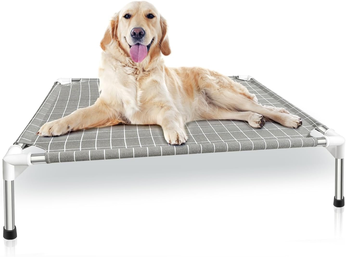 Elevated Dog Bed Pet Cot - Dog Cots Beds for Large Dogs | Detachable Raised Cat Dog Pet Bed for Large Dogs