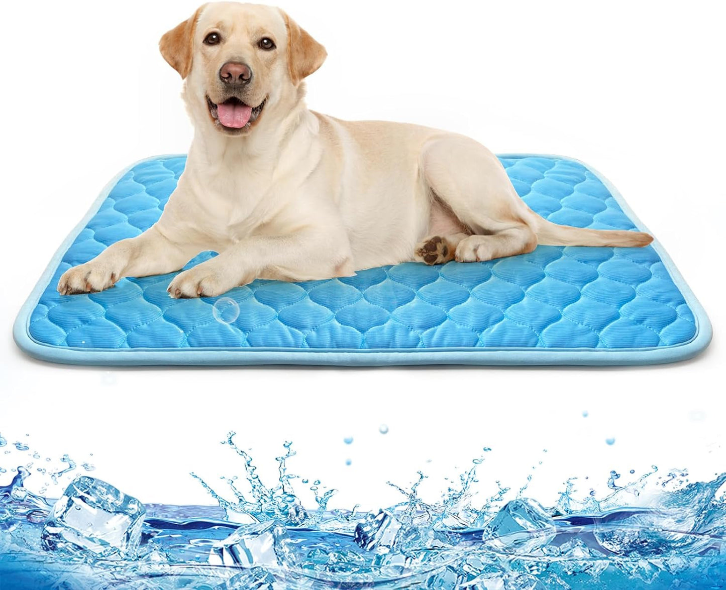 Dog Cooling Mat - Self Cooling Mat for Small Medium Large Dogs,Easy Washable,Water Absorption Top,Materials Safe,