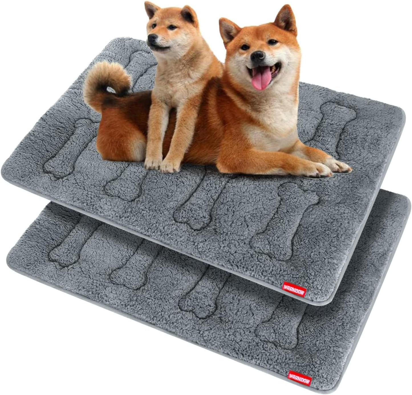 Dog Crate Mat(24" X 18"), Small Dog Bed for Crate, Soft Plush Dog Bed Pad Machine Washable Crate Pad, Dog Sleeping Mat with anti Slip Bottom