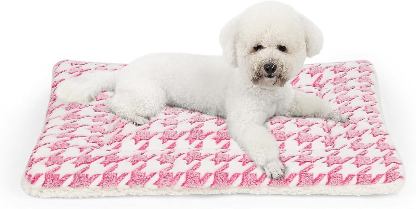 Dog Bed Mat, Reversible Crate Pad for Medium Small Dogs, Machine Washable, Portable and Soft Pet Bed Pad/Mat for 22-Inch Kennel