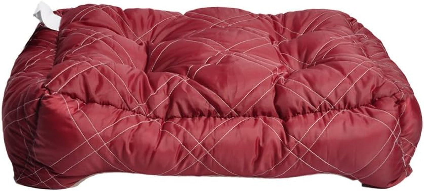 Long Rich All Season Rectangle Pet Bed, Burgundy, 25X21 Inches (Pack of 1)