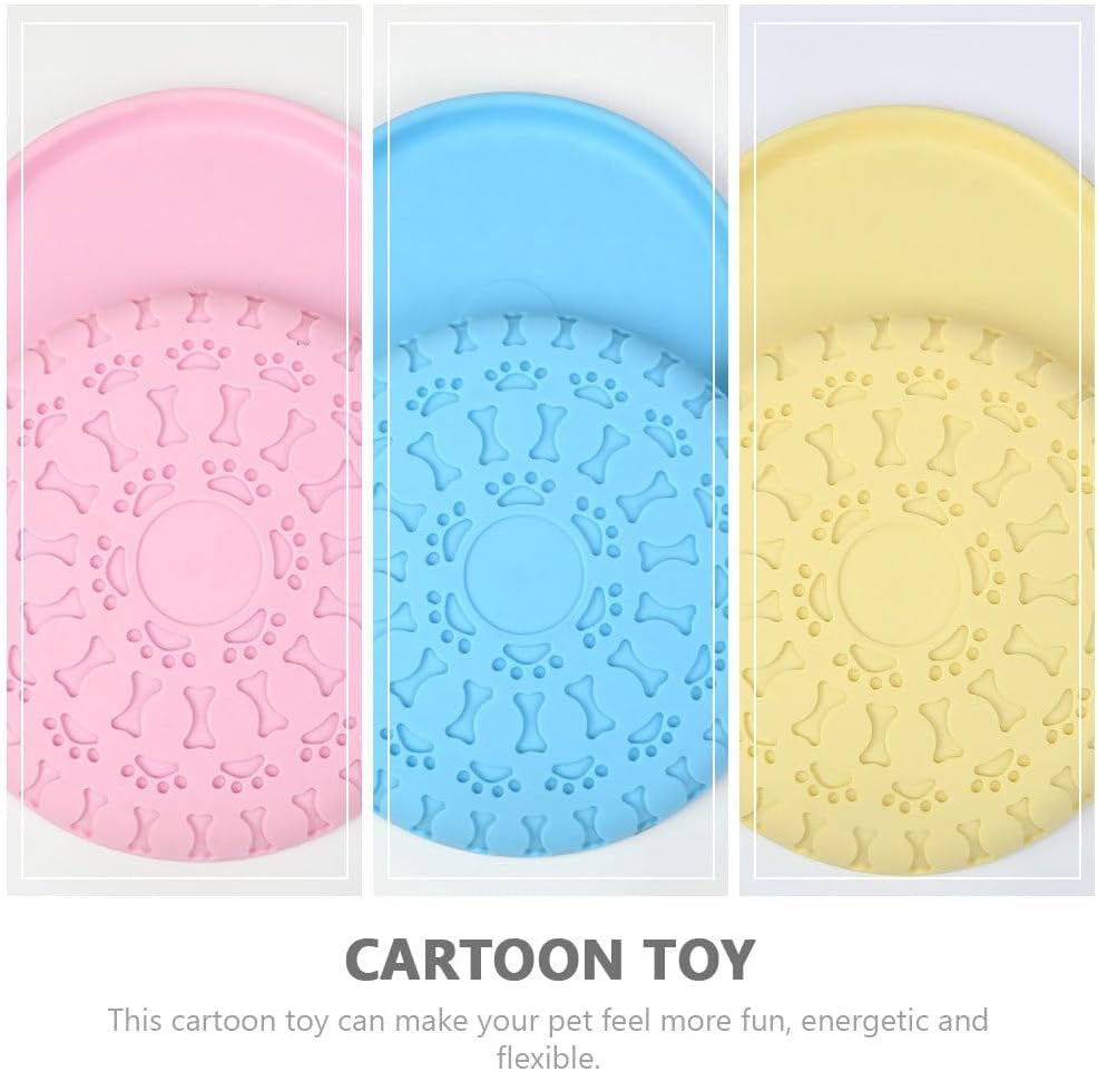 3Pcs Dog Flying Disc Toy Portable Puppy Disc Toy Dog Teething Toy Interactive Dog Plaything