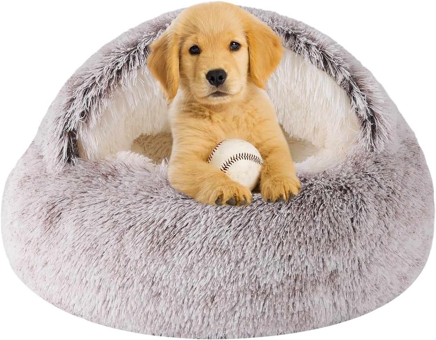 Dog Beds for Small Dogs, Cat Bed Cave, Washable Cute Cat Bed, Cozy Nook Pet Bed for Dogs or Cats, Anti-Slip Puppy Bed for Small Medium Pets (Grey, 20" X 20")